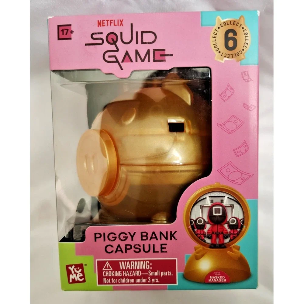 YuMe Netflix Squid Game Piggy Bank Mystery Capsule Blind Box Figure NEW NIB